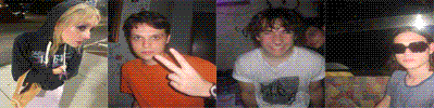 collage of bandmates